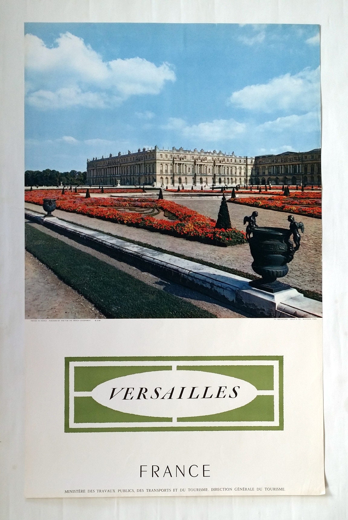 1960s France, Château de Versailles I - Original Vintage Poster