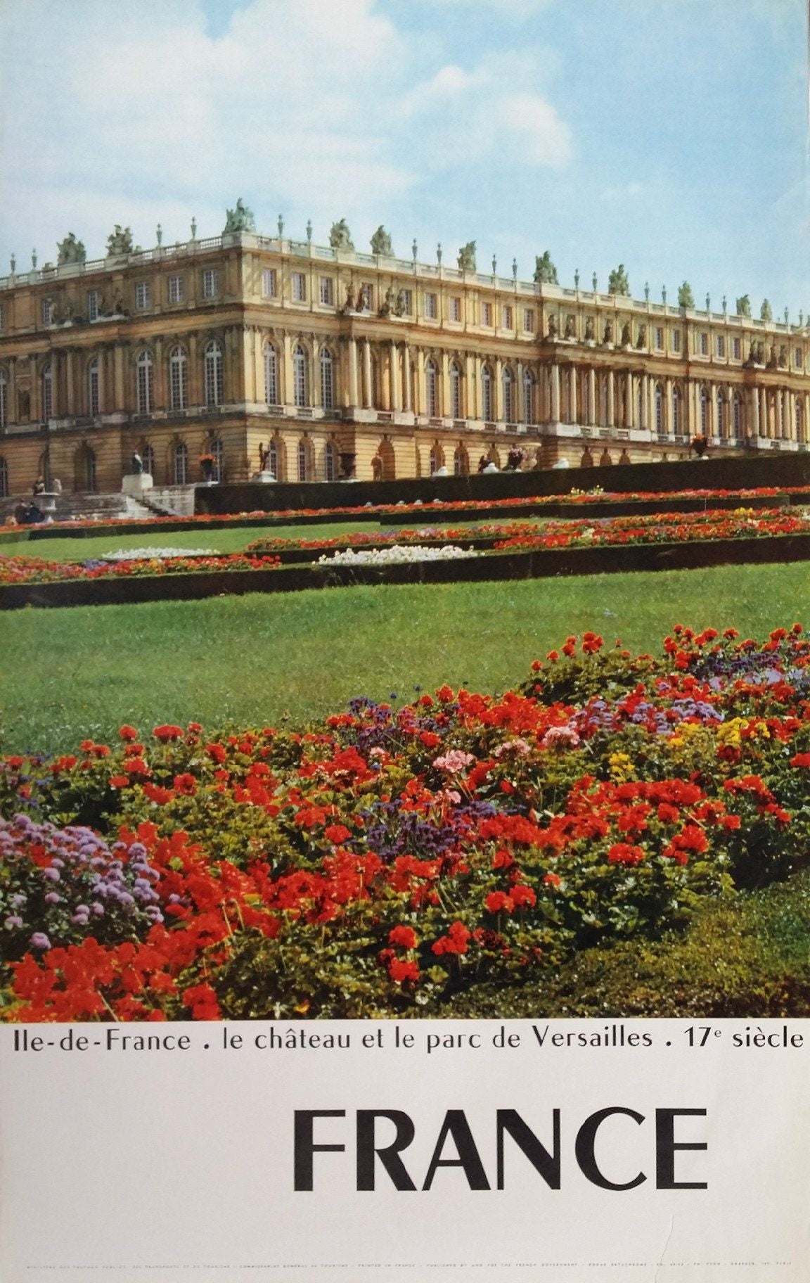 1960s France, Château de Versailles II - Original Vintage Poster