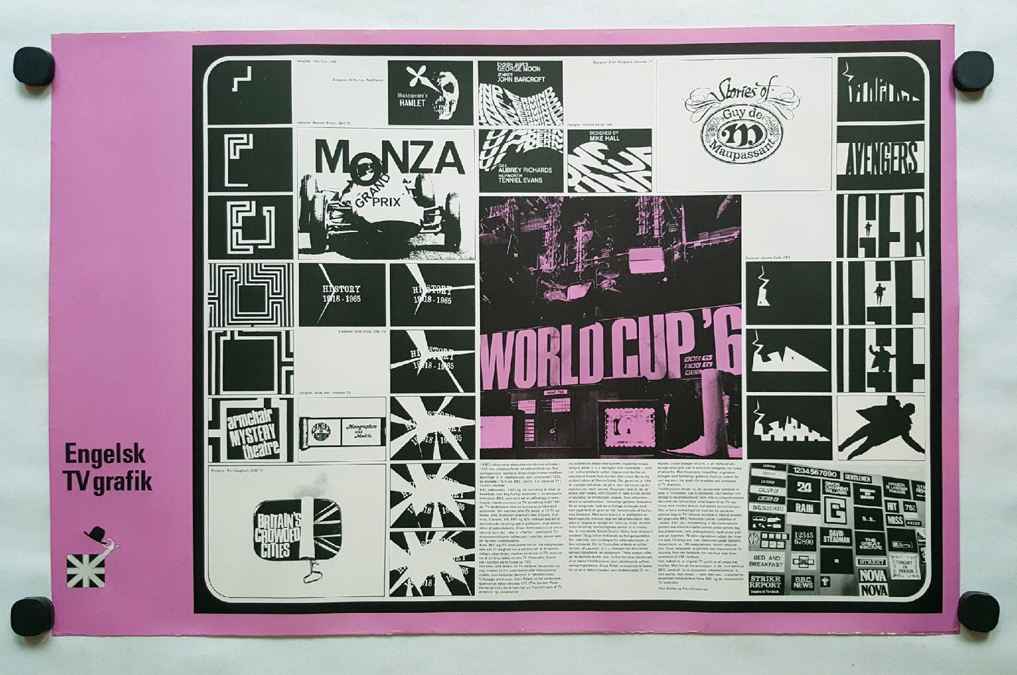 1966 London TV Graphics Art Poster - Original Vintage Poster