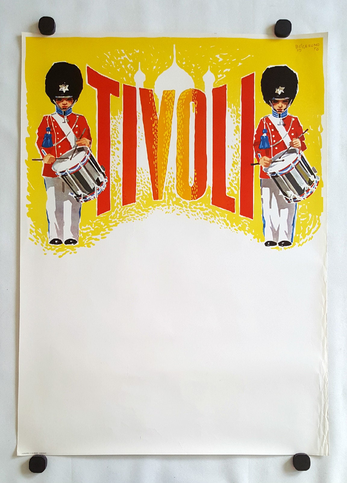 1956 Tivoli Gardens by Thor Bøgelund - Original Vintage poster
