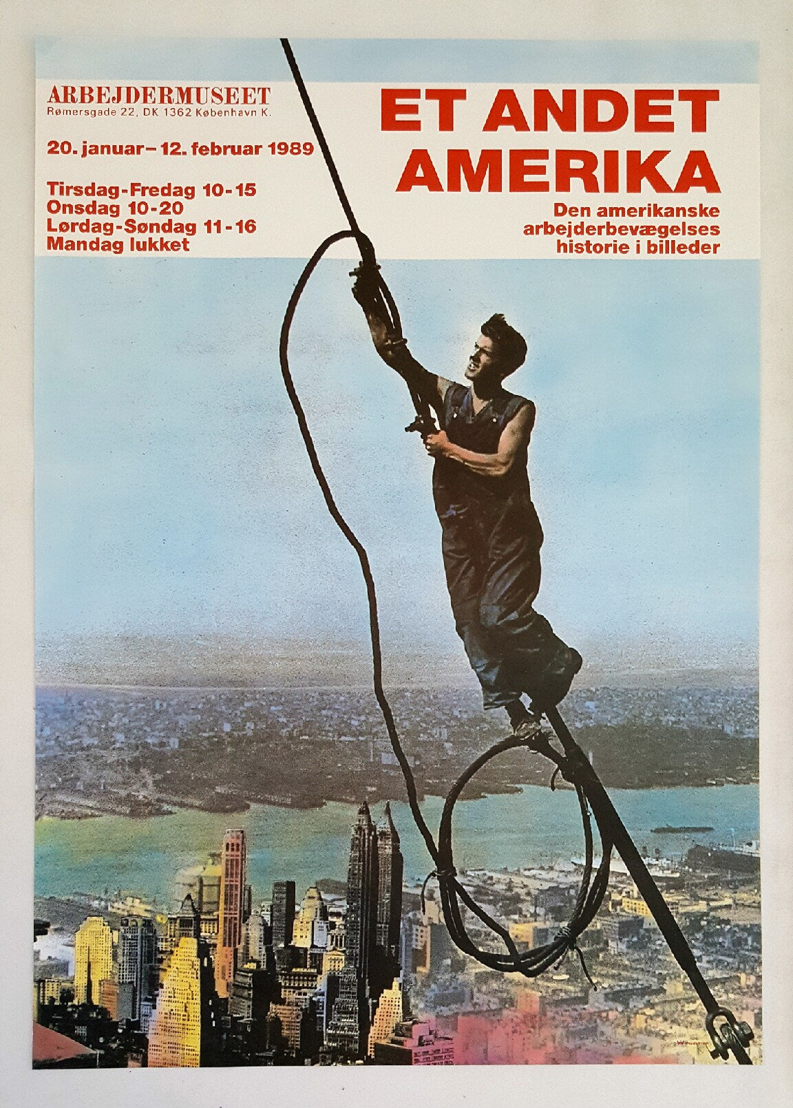 1989 Another America Exhibition Poster - Original Vintage Poster