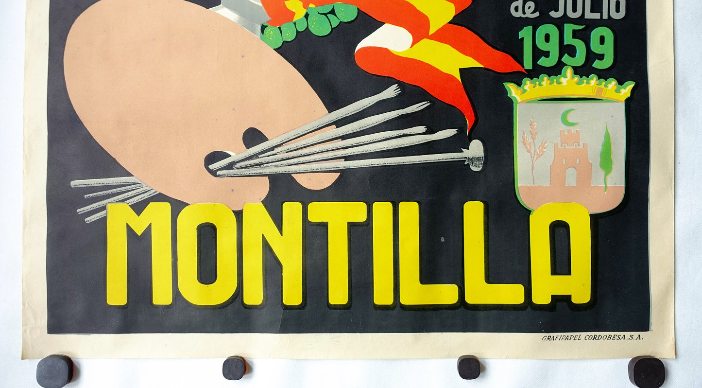 1959 Industry and Handcraft Fair in Montilla - Original Vintage Poster