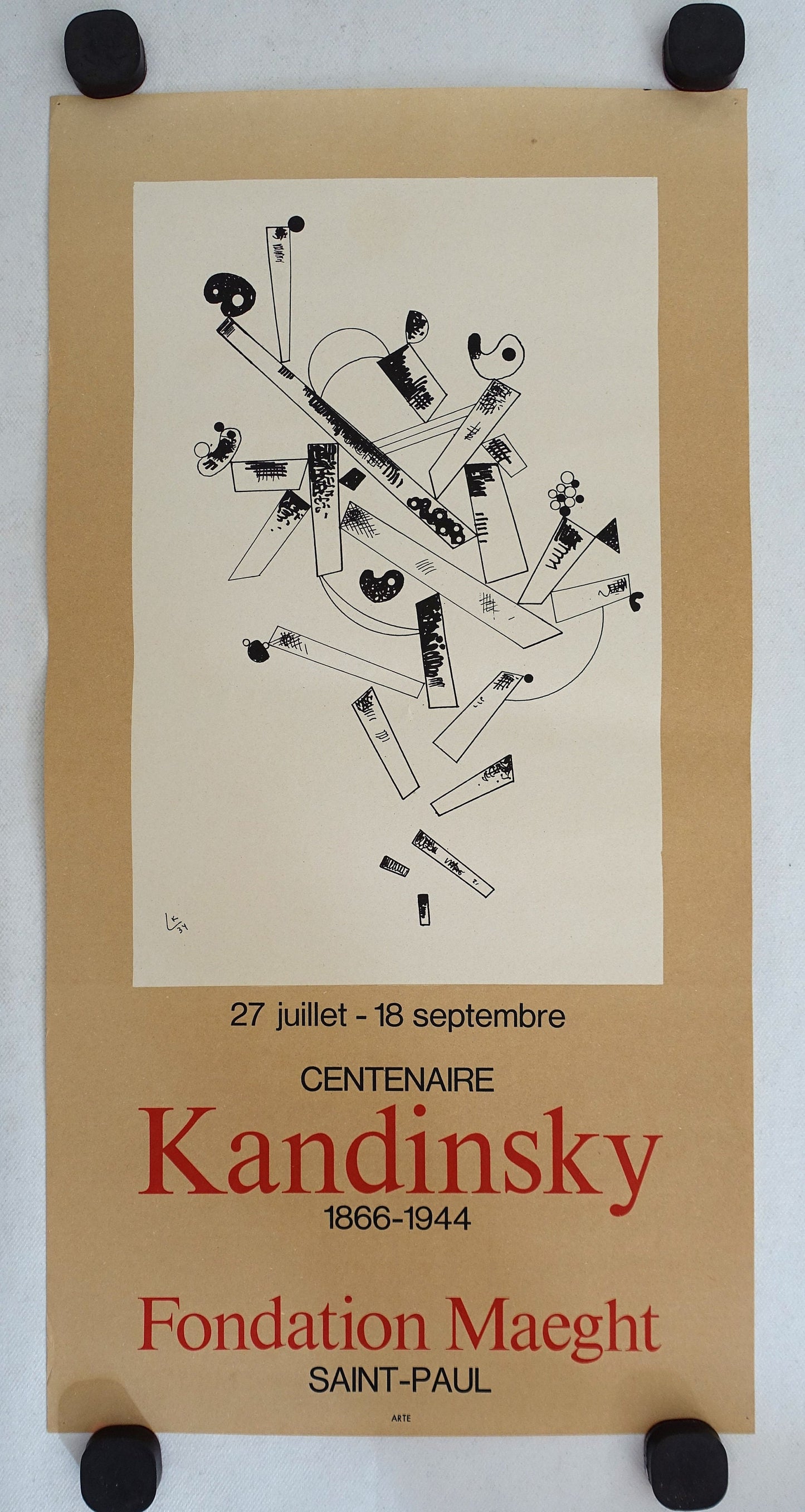 1966 Kandinsky Fondation Maeght Exhibition Poster - Original Vintage Poster