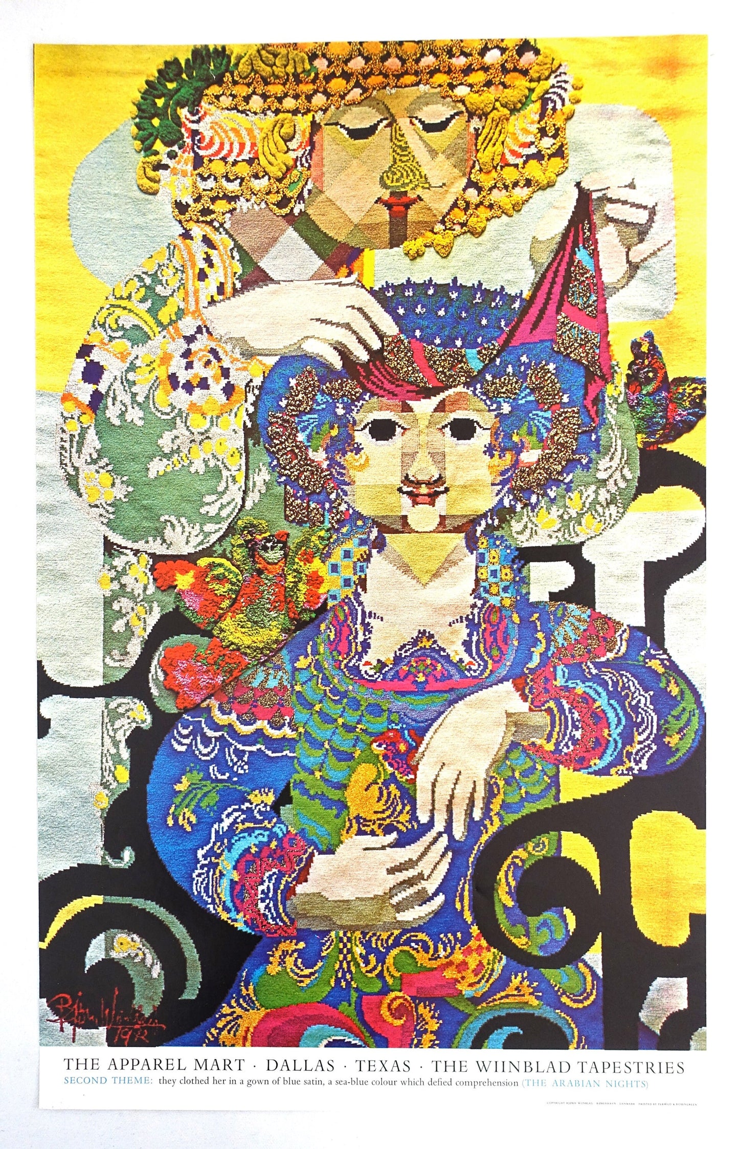 1972 The Wiinblad Tapestries - The Arabian Nights (Second Theme) - Original Vintage Poster