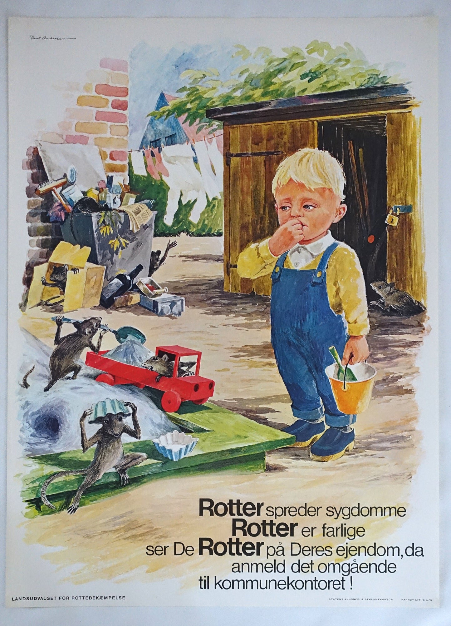 1960s Rat Control Campaign Poster - Original Vintage Poster