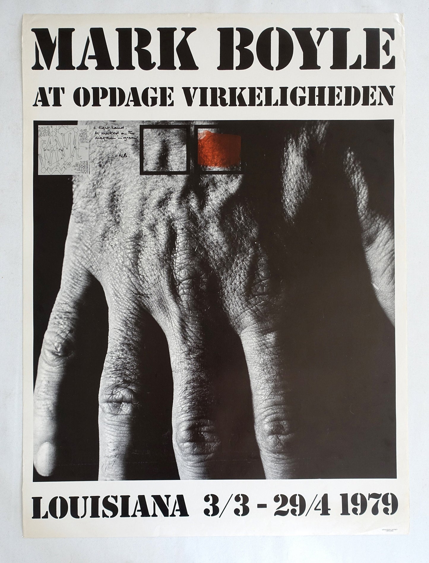 1979 Mark Boyle Exhibition on Louisiana Museum, Denmark - Original Vintage Poster