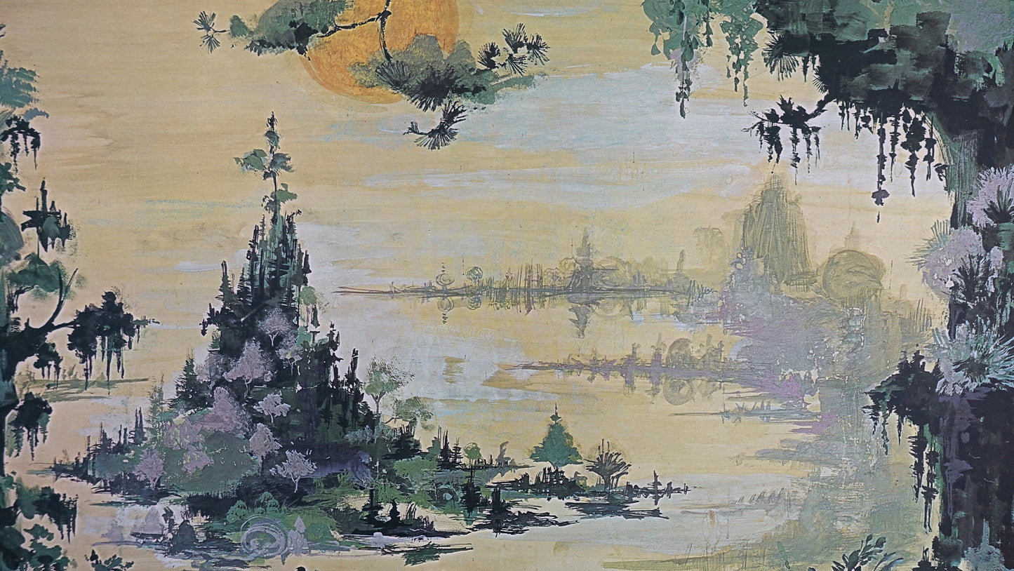 1980s Bjørn Wiinblad Lake Landscape (Stage Play Artwork) - Original Vintage Poster