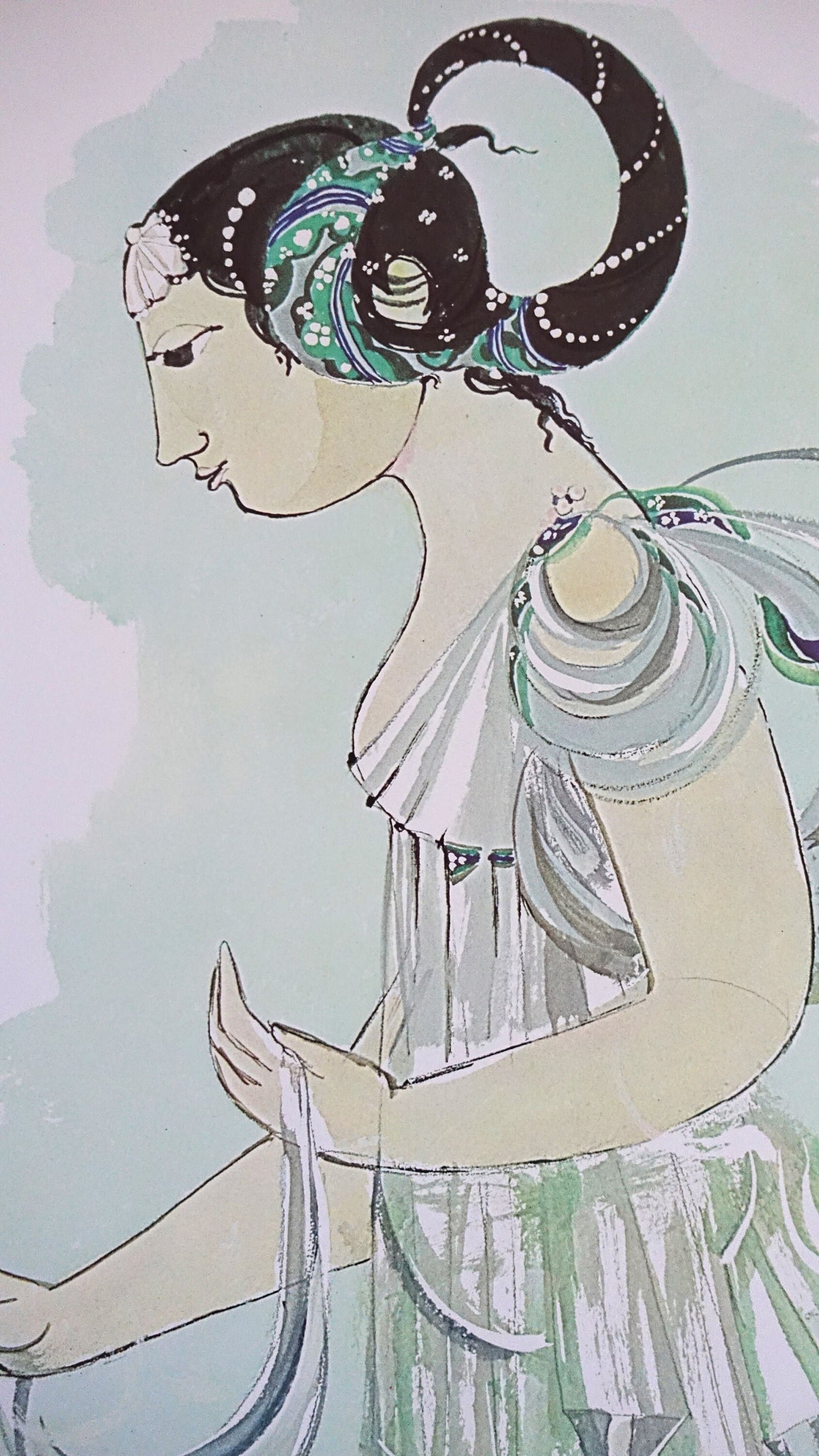 1970s "The Mermaid" - The Little Mermaid by Bjørn Wiinblad - Original Vintage Poster