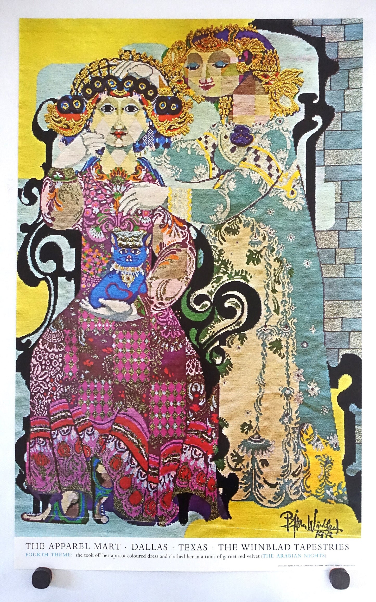 1972 The Wiinblad Tapestries - The Arabian Nights (Fourth Theme) - Original Vintage Poster