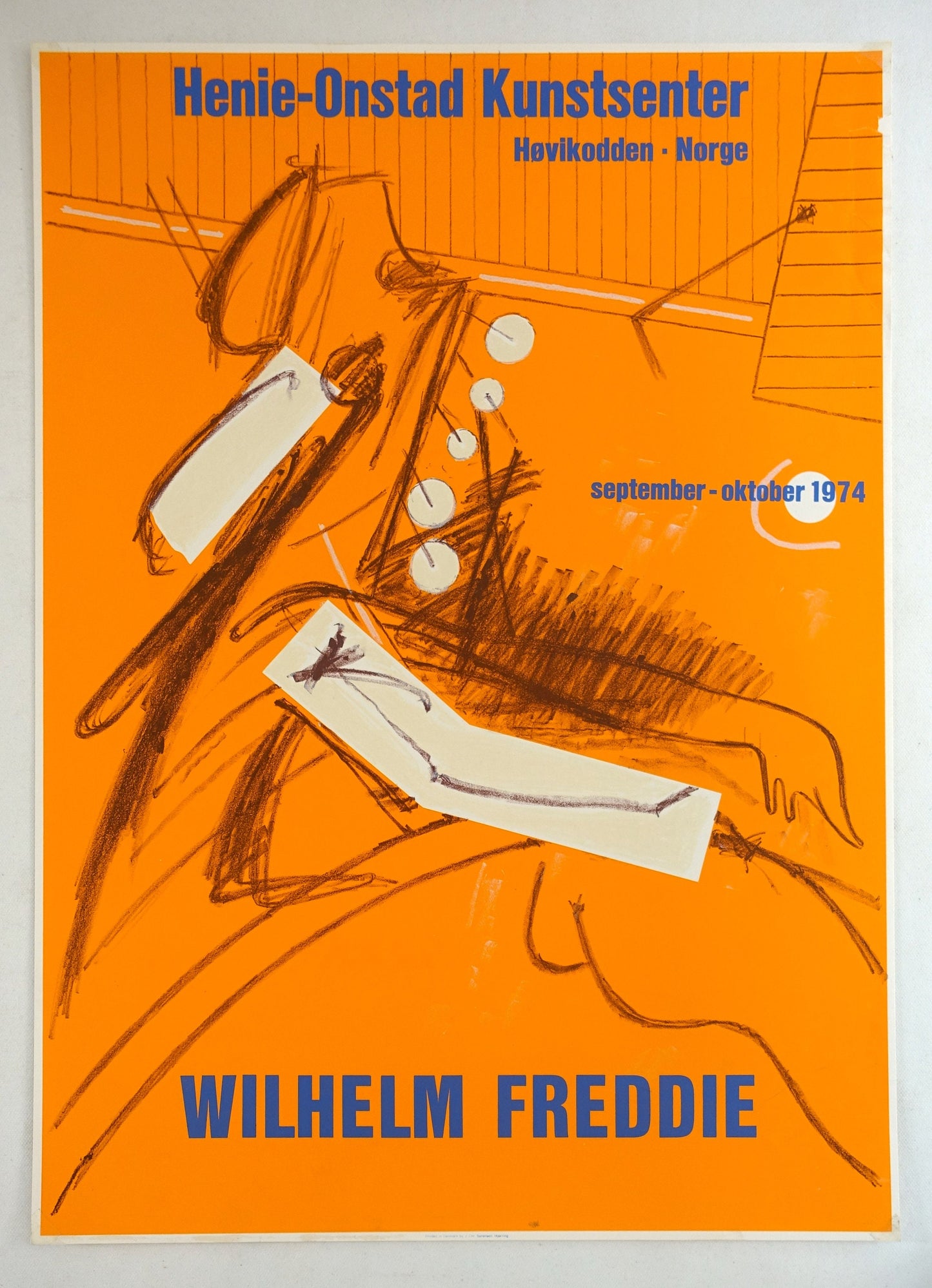 1974 Wilhelm Freddie Exhibition Poster - Original Vintage Poster