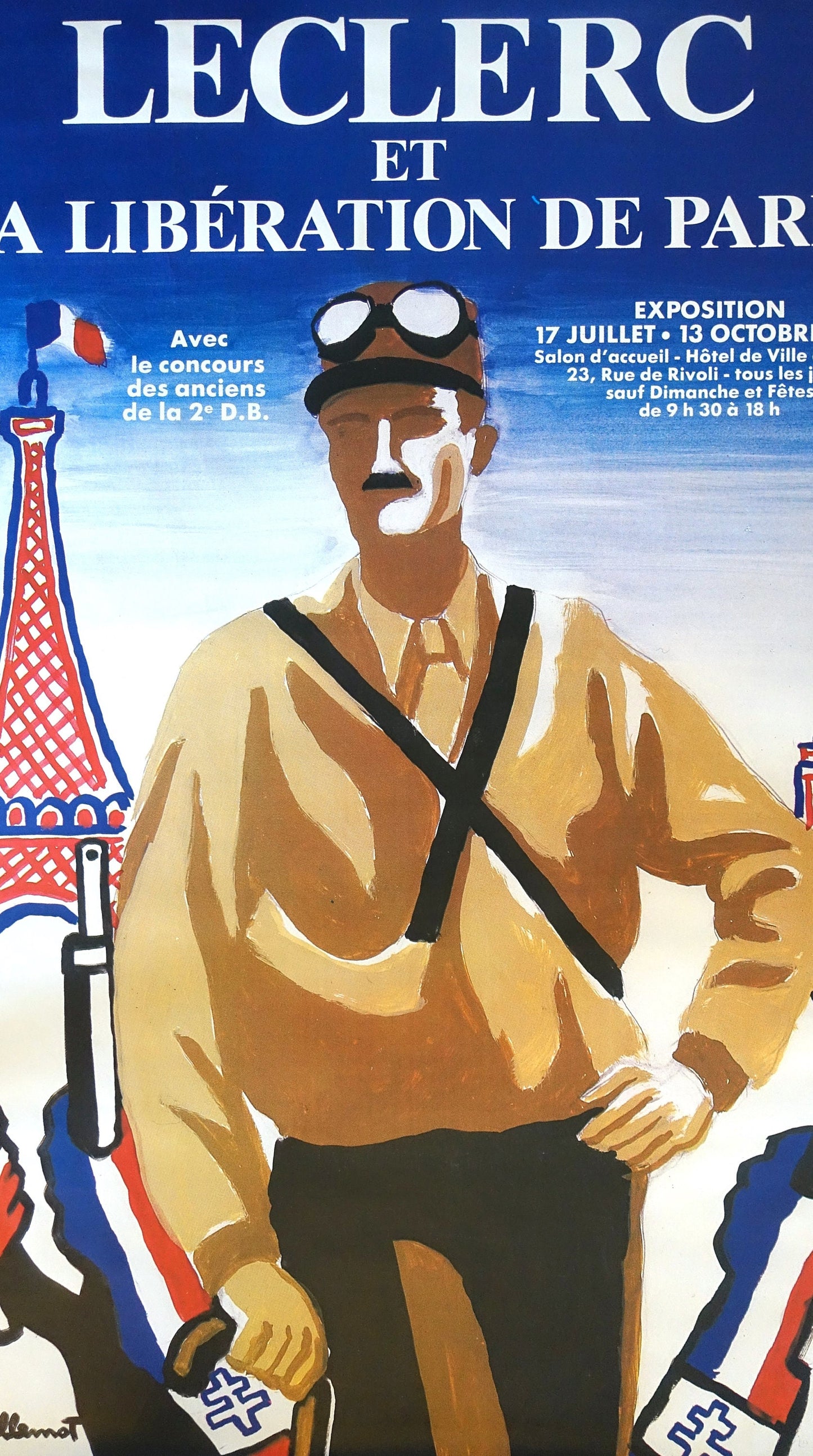 1984 Leclerc et La Liberation de Paris by Bernard Villemot - Original Vintage Poster