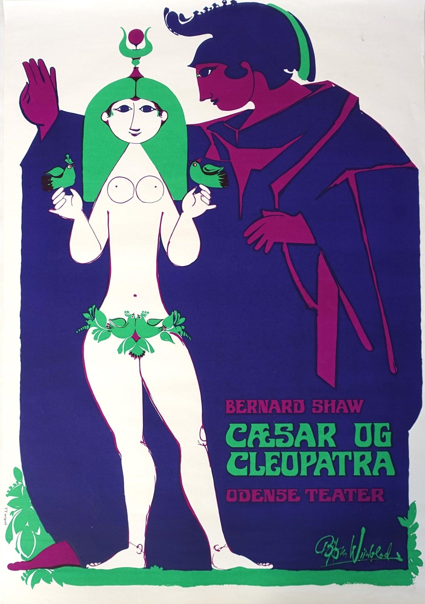 1973 Wiinblad Caesar & Cleopatra - Original Vintage Poster