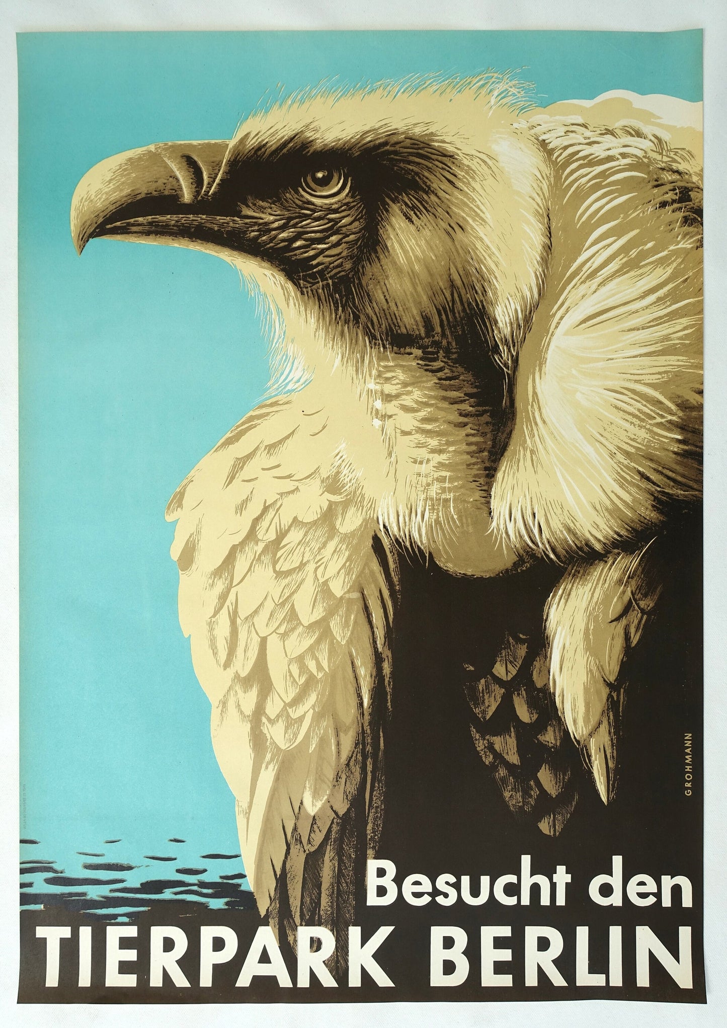1965 Tierpark (Vulture) - Original Vintage Poster