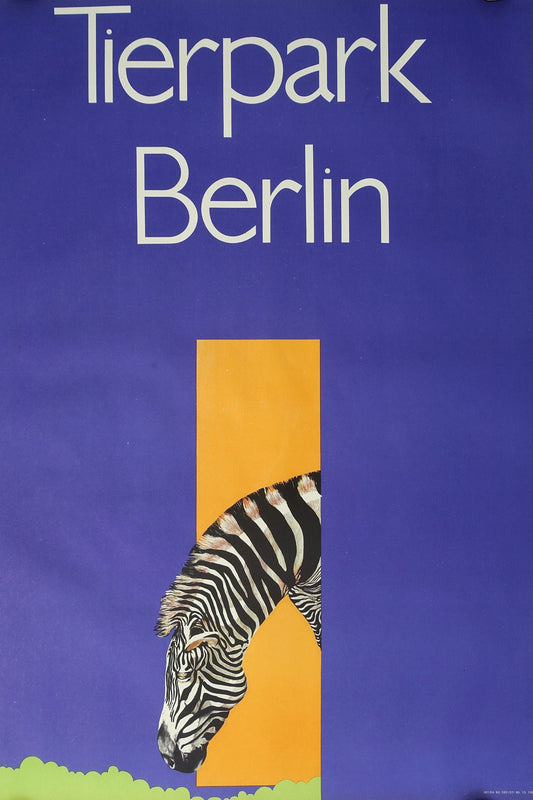 1980 Tierpark Berlin (Zebra) - Original Vintage Poster