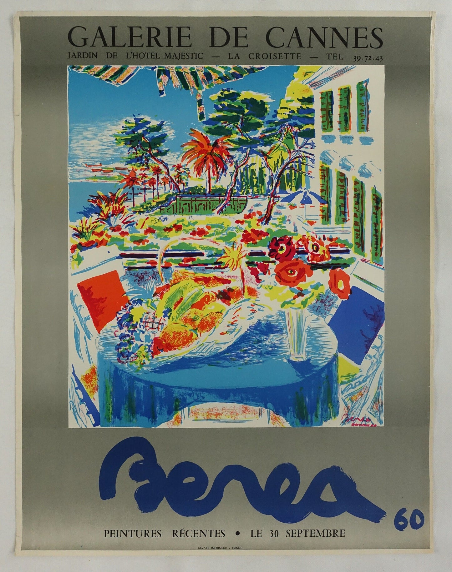 1960 Galerie De Cannes by Dimitrie Berea - Original Vintage Poster