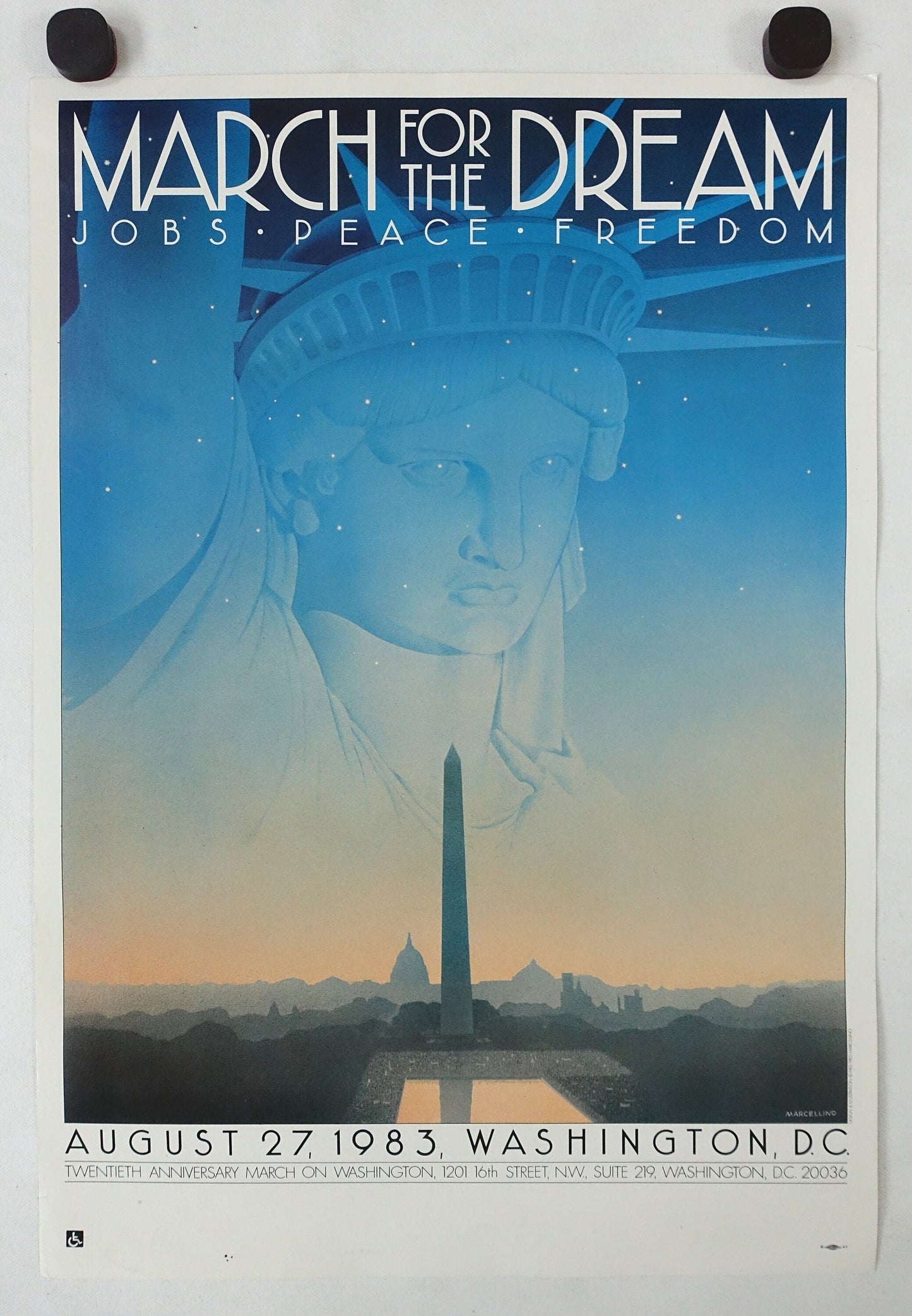 1983 March on Washington March for the Dream - Original Vintage Poster