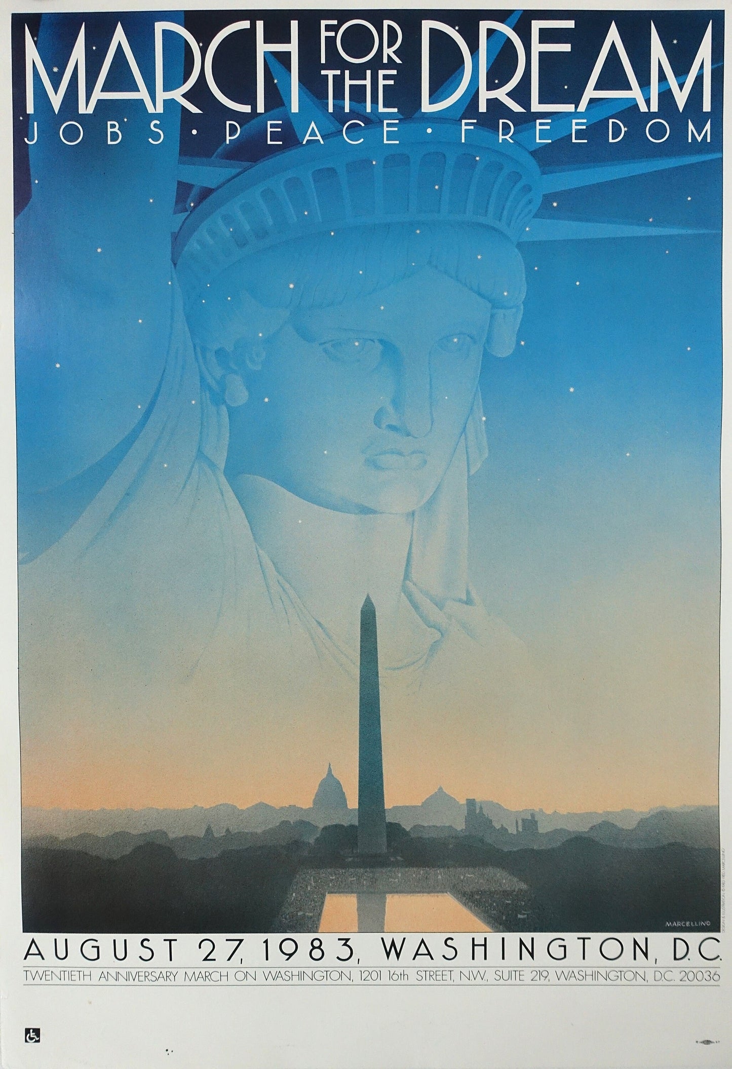 1983 March on Washington March for the Dream - Original Vintage Poster