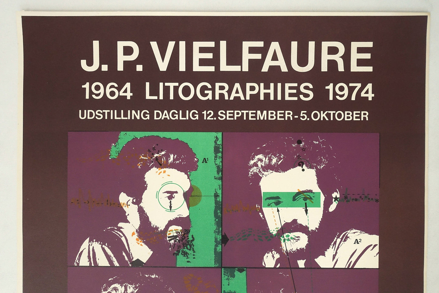 1974 Vielfaure Art Exhibition Poster - Original Vintage Poster