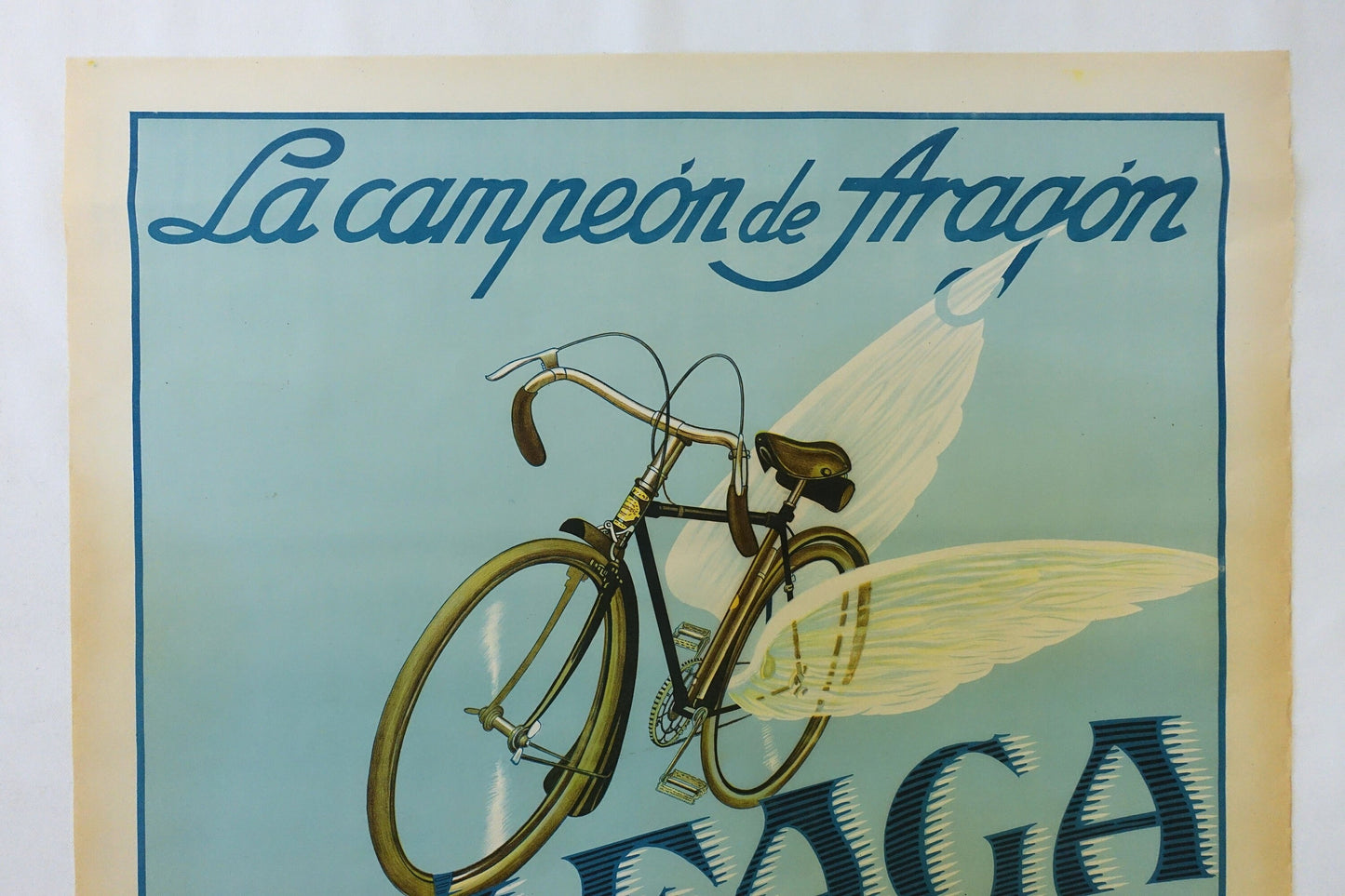 1930s Spanish Bicycle Advertisement Rafaga - Original Vintage Poster