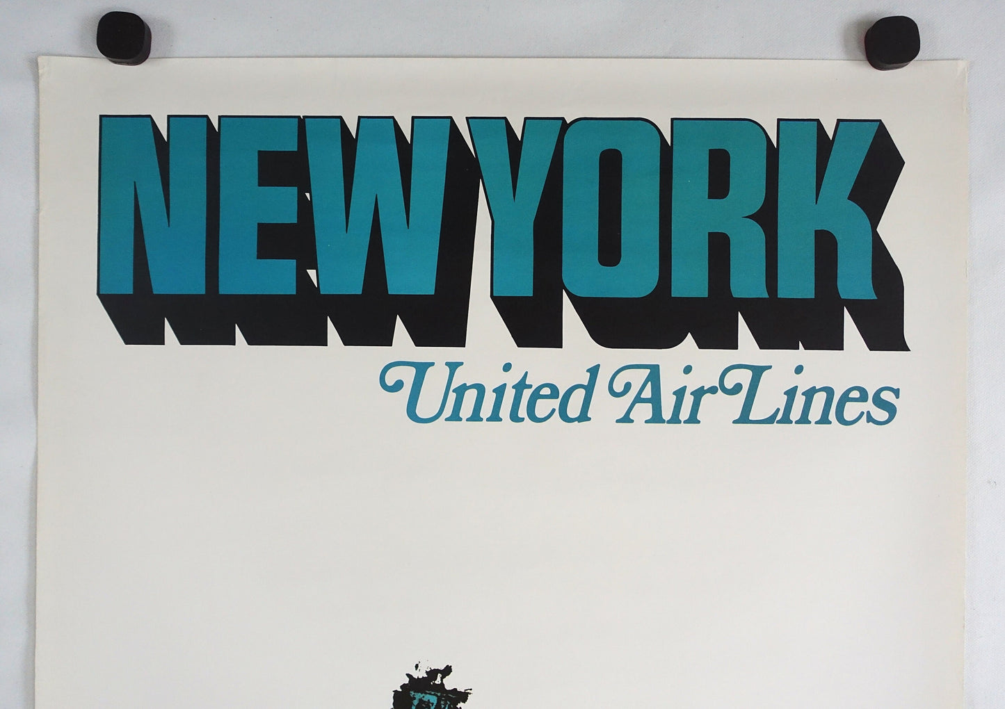 1967 New York United Airlines by James Jebavy - Original Vintage Poster
