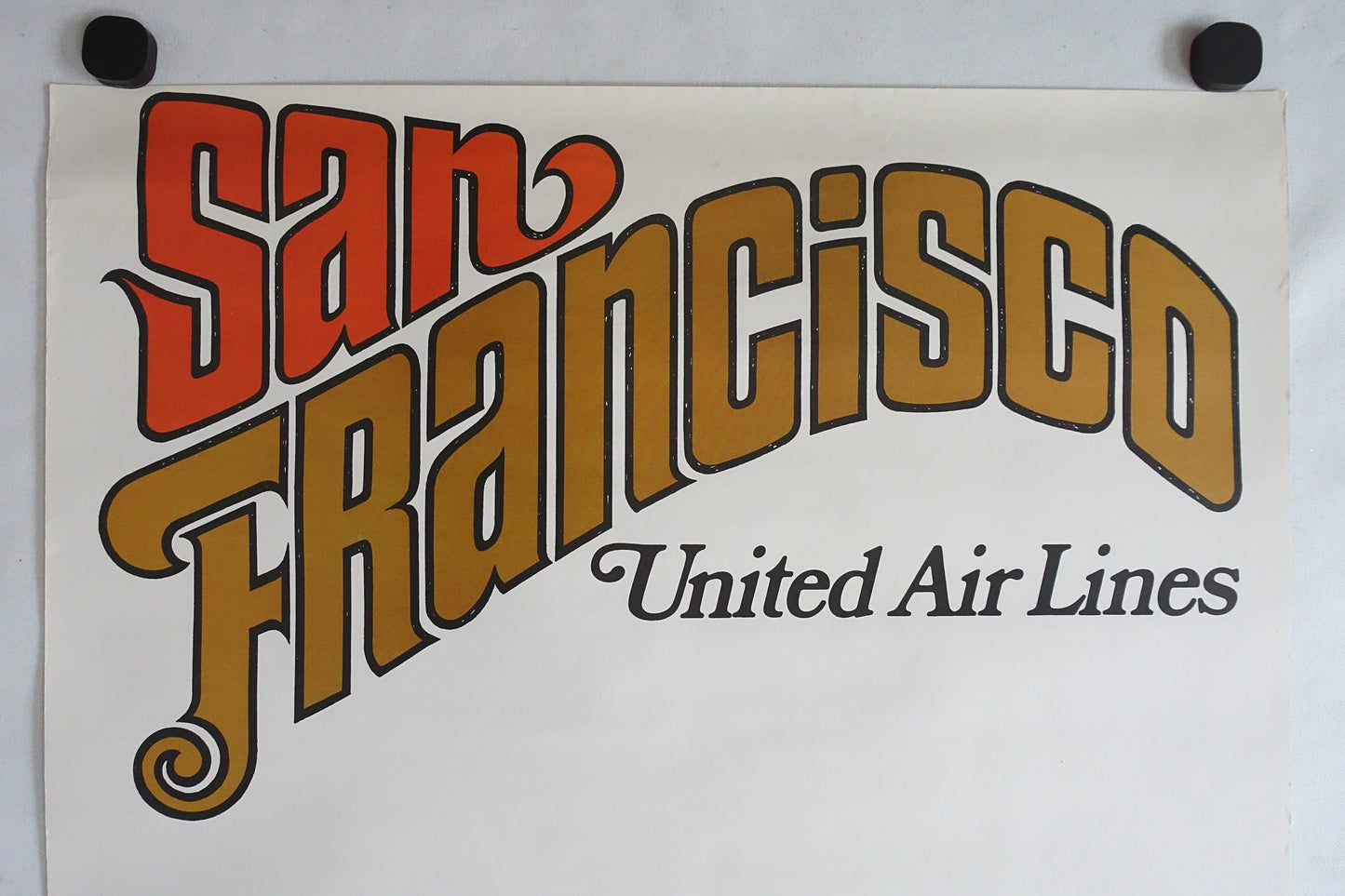 1967 San Francisco United Airlines by James Jebavy - Original Vintage Poster