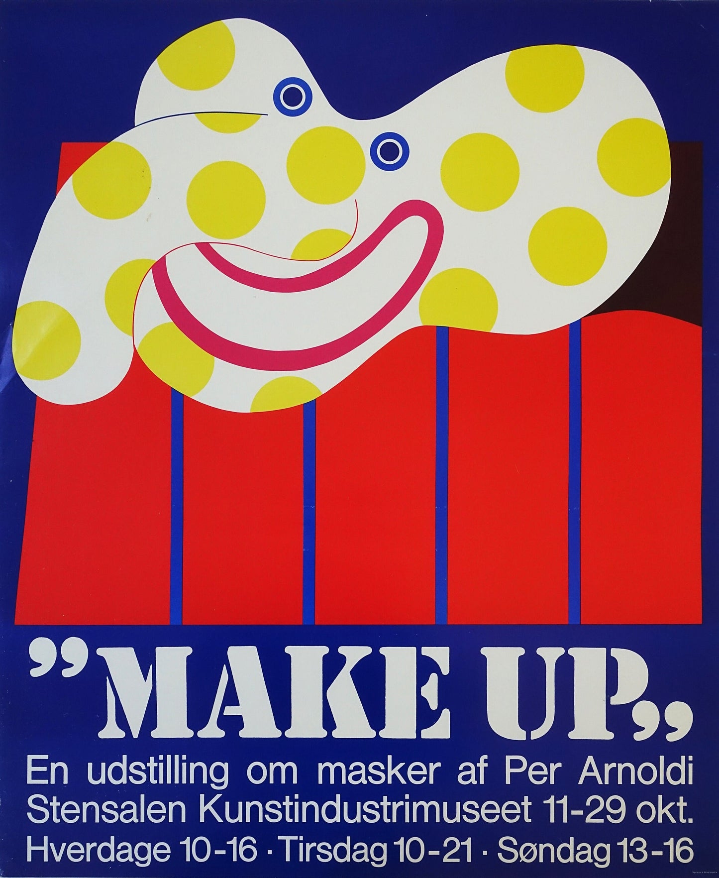 1980s Arnoldi Make Up Art Exhibition - Original Vintage Poster