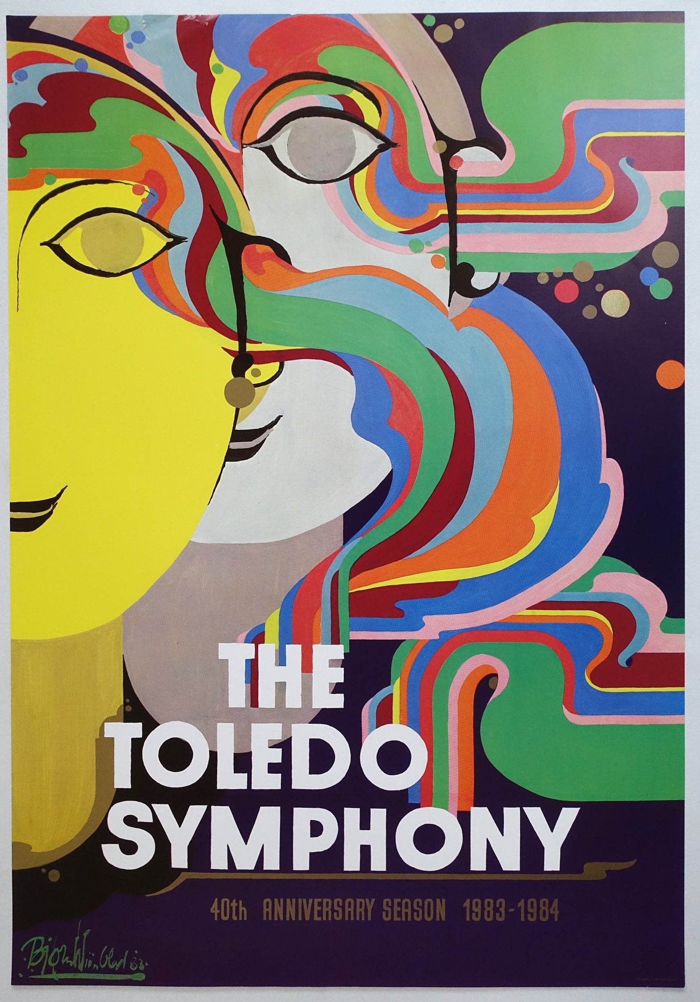 1983 Wiinblad's "The Toledo Symphony" - Original Vintage Poster