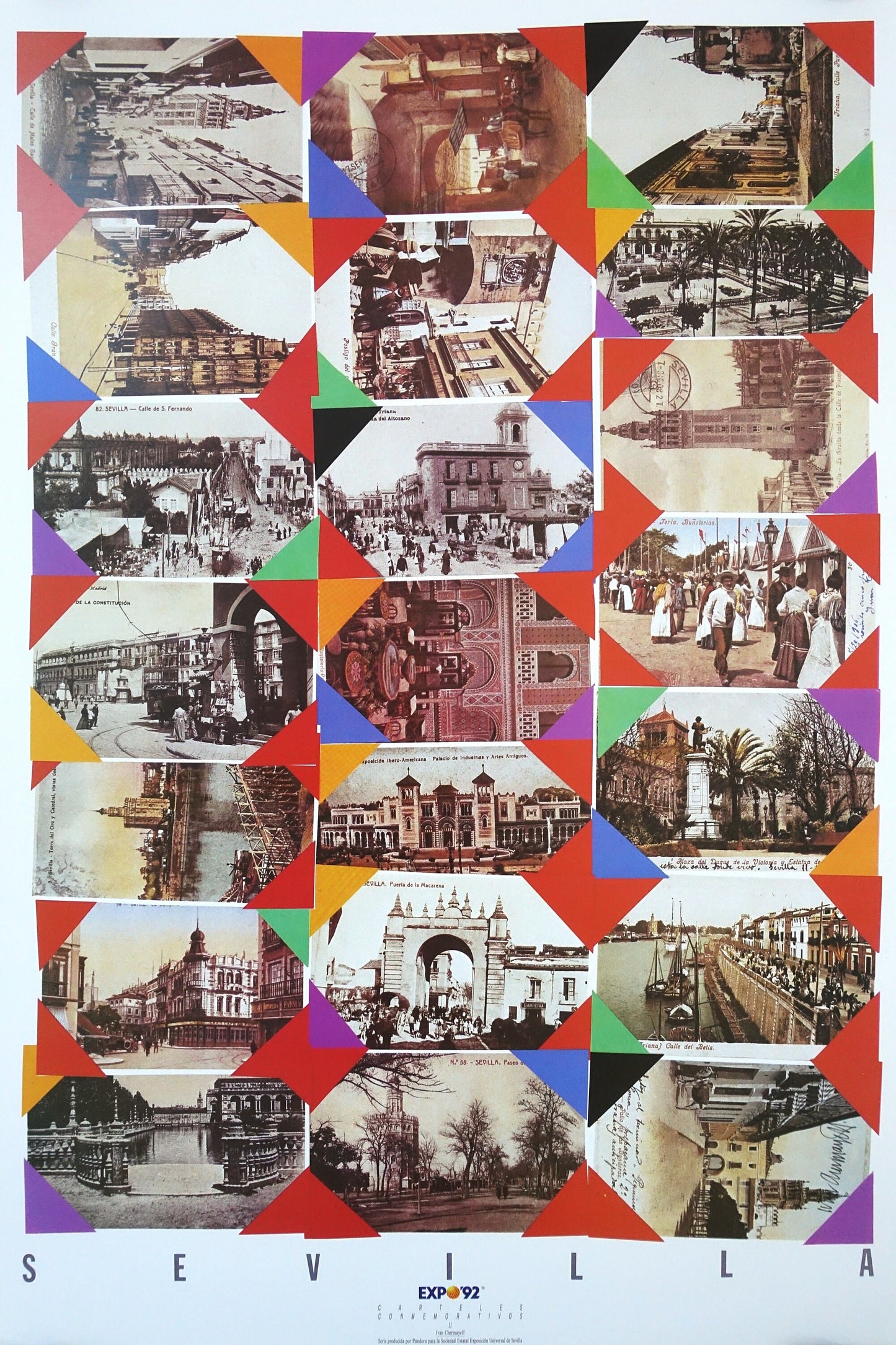1992 Sevilla Expo by Ivan Chermayeff - Original Vintage Poster