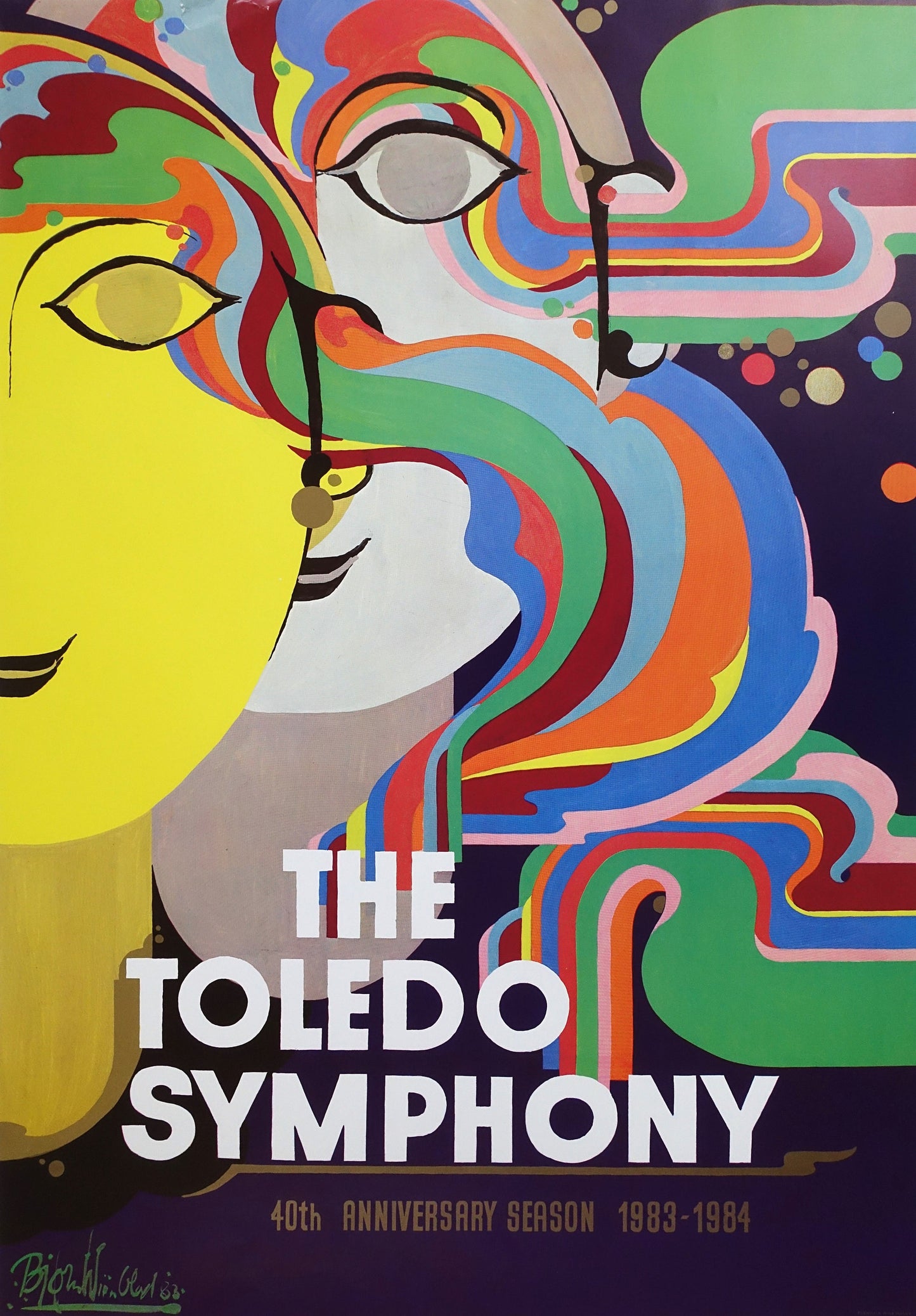 1983 Wiinblad's "The Toledo Symphony" - Original Vintage Poster