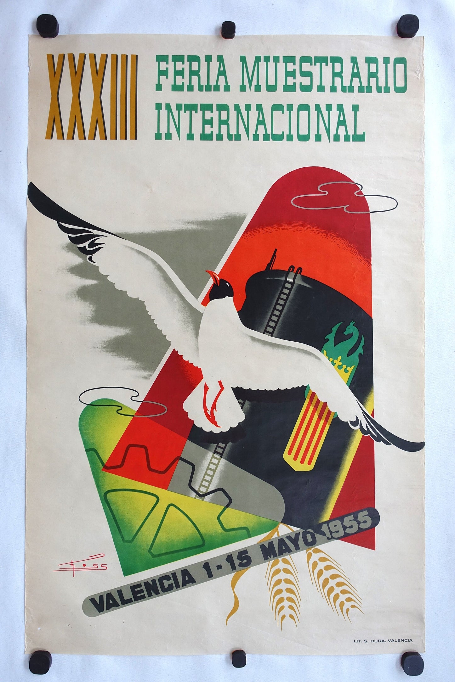 1955 Sample Fair Valencia - Original Vintage Poster