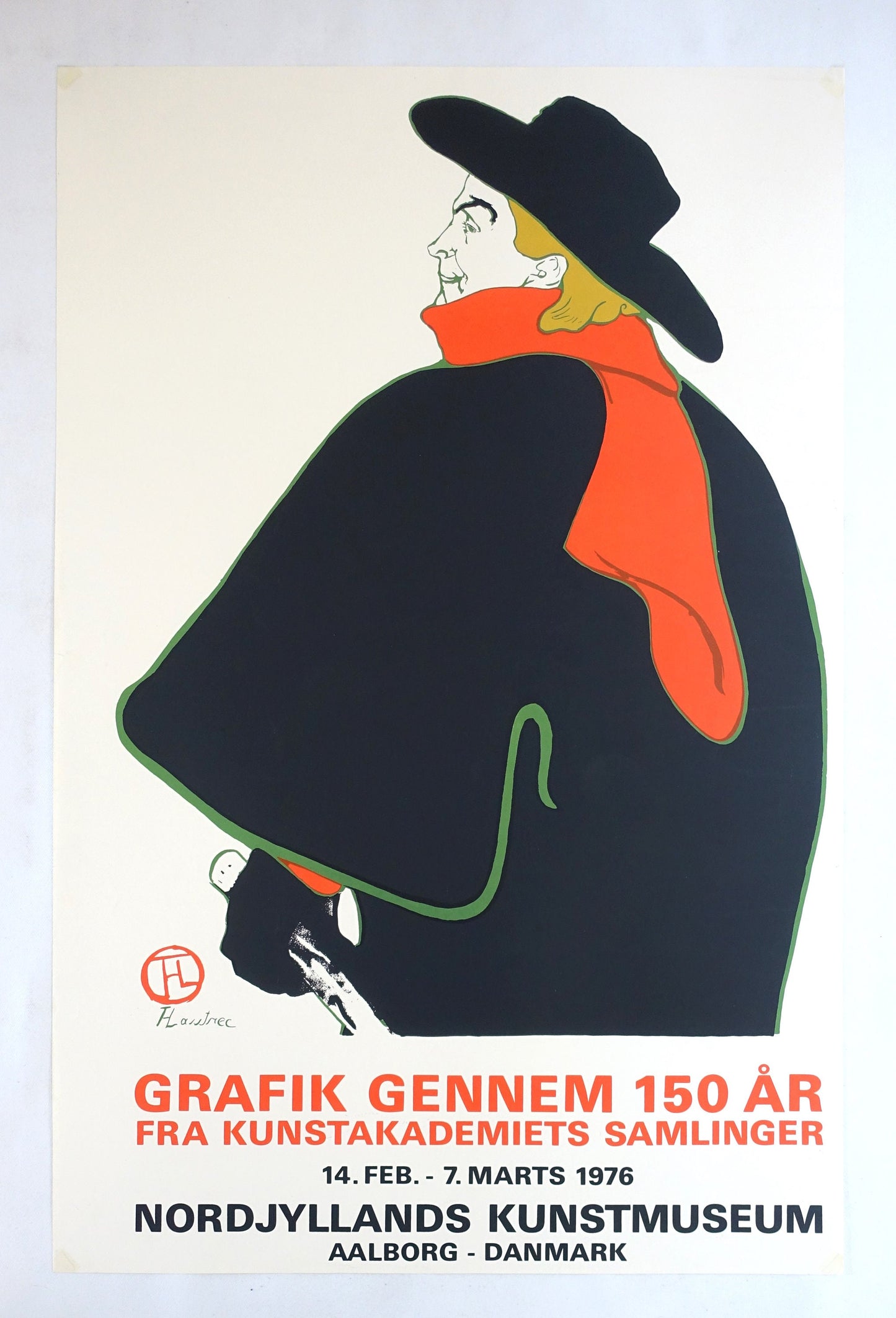 1976 Toulouse-Lautrec Exhibition Poster - Original Vintage Poster