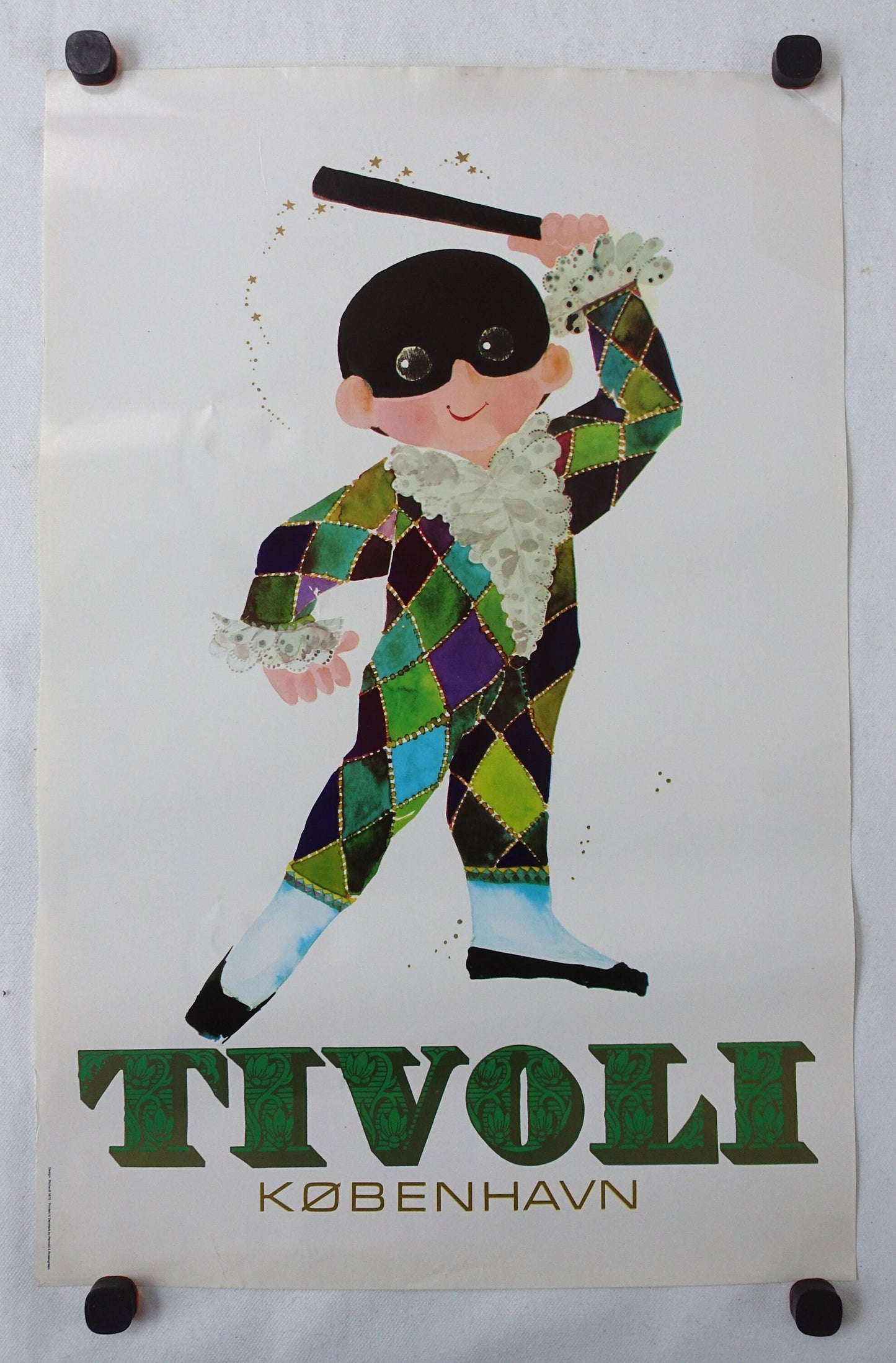 1972 Tivoli Gardens by Richardt Branderup (Harlequin) - Original Vintage Poster