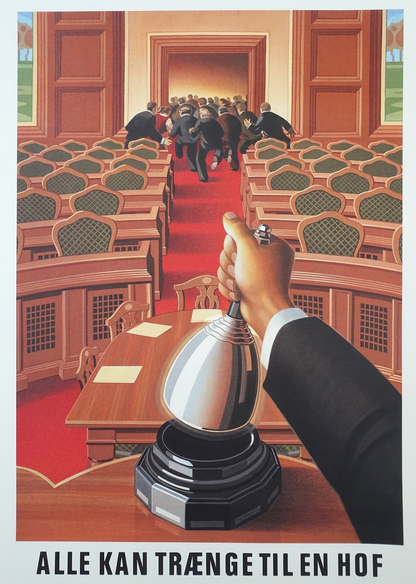 1980s Carlsberg Beer Ad by Joe Petagno (court) - Original Vintage Poster