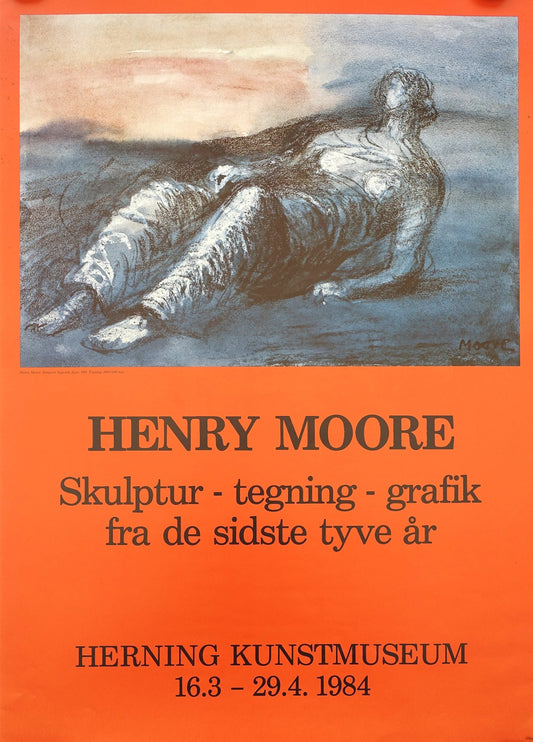 1984 Henry Moore Art Exhibition Poster - Original Vintage Poster