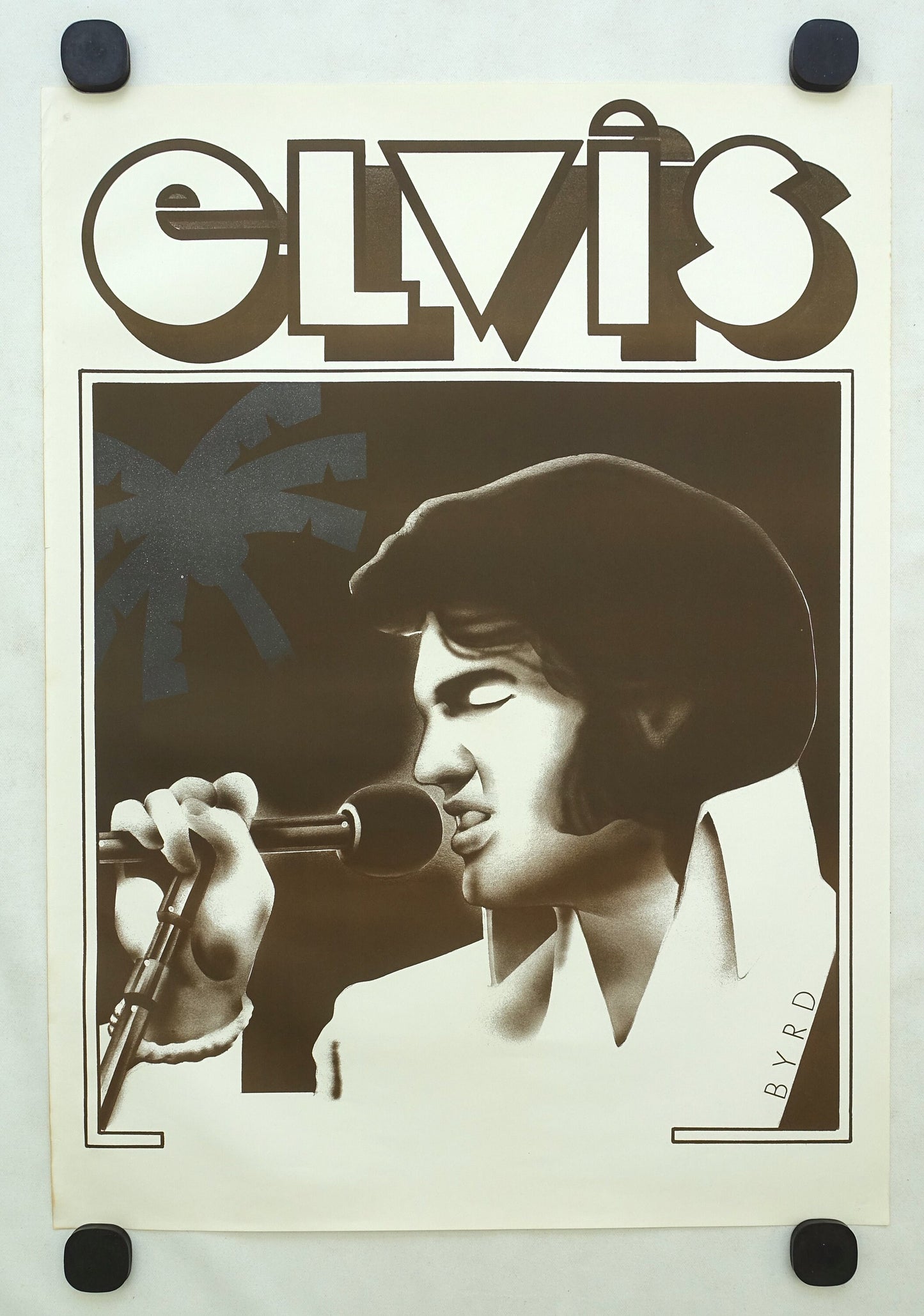 1970s Elvis Concert Poster by Byrd - Original Vintage Poster