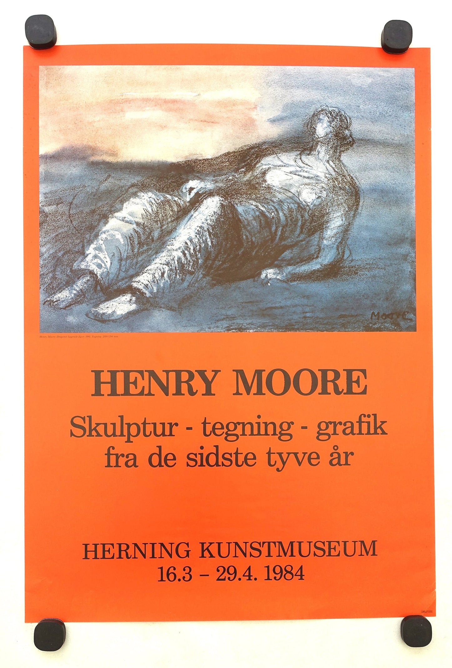 1984 Henry Moore Art Exhibition Poster - Original Vintage Poster