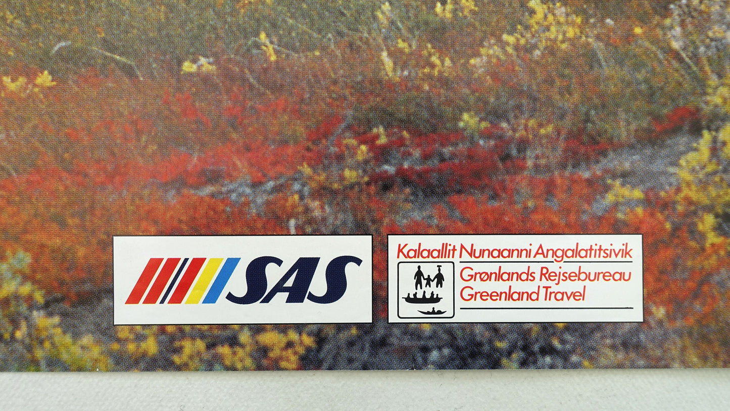 1990s Greenland SAS Travel Poster - Original Vintage Poster
