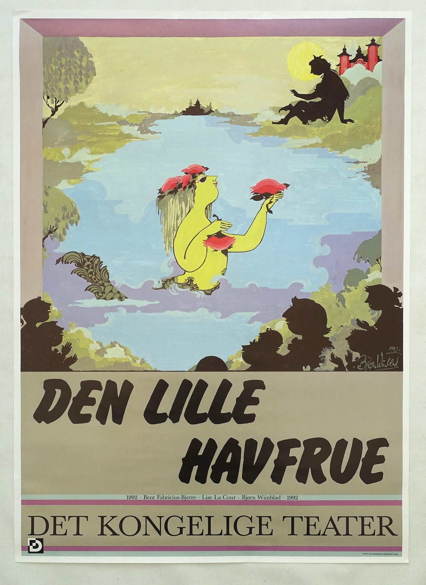 1992 Wiinblad The Little Mermaid - Original Vintage Poster