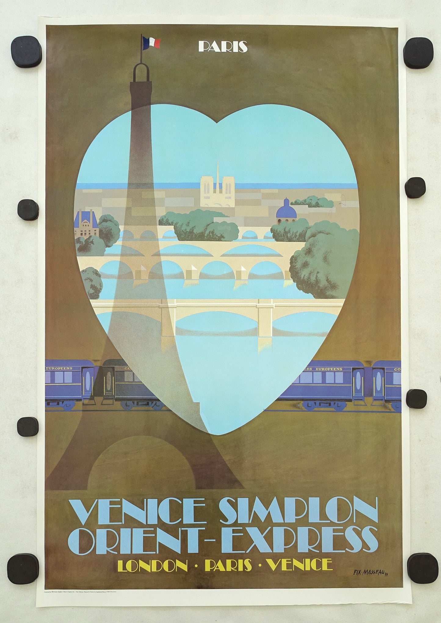 1981 Venice-Simplon Orient-Express Paris - Original Vintage Poster
