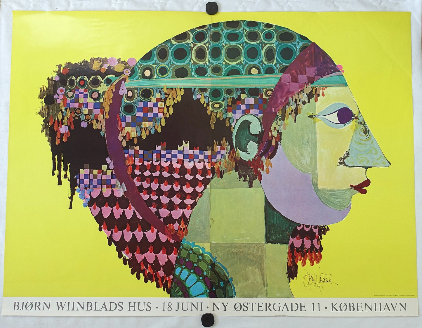 1971 Wiinblad's 1001 Nights "Portrait of Scheherazade" (Huge Poster) - Original Vintage Poster