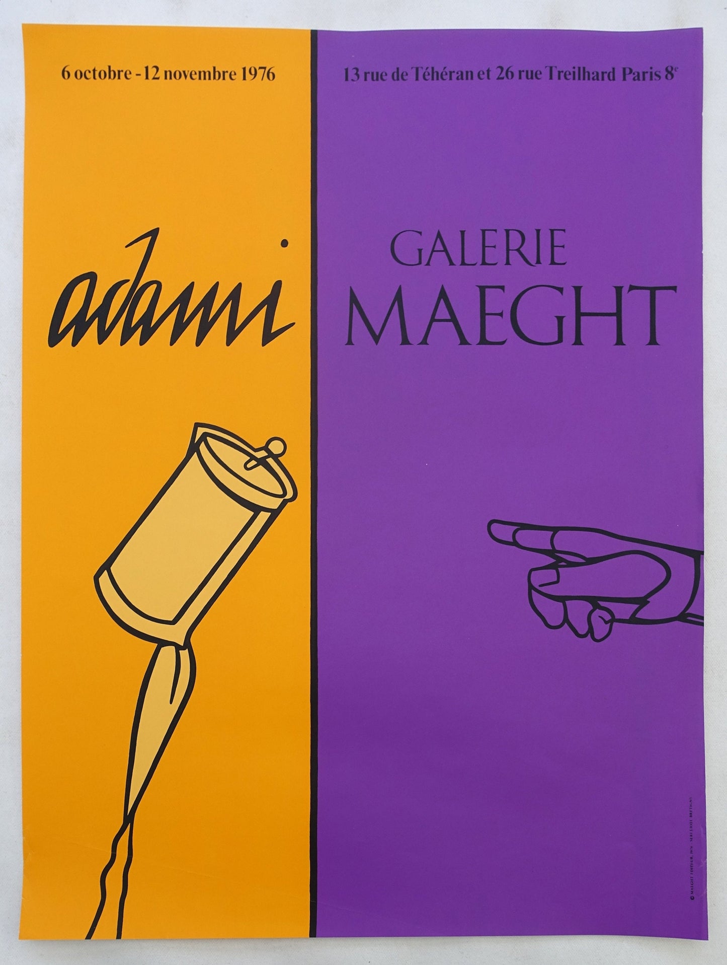 1976 Adami Exhibition Poster Galerie Maeght - Original Vintage Poster