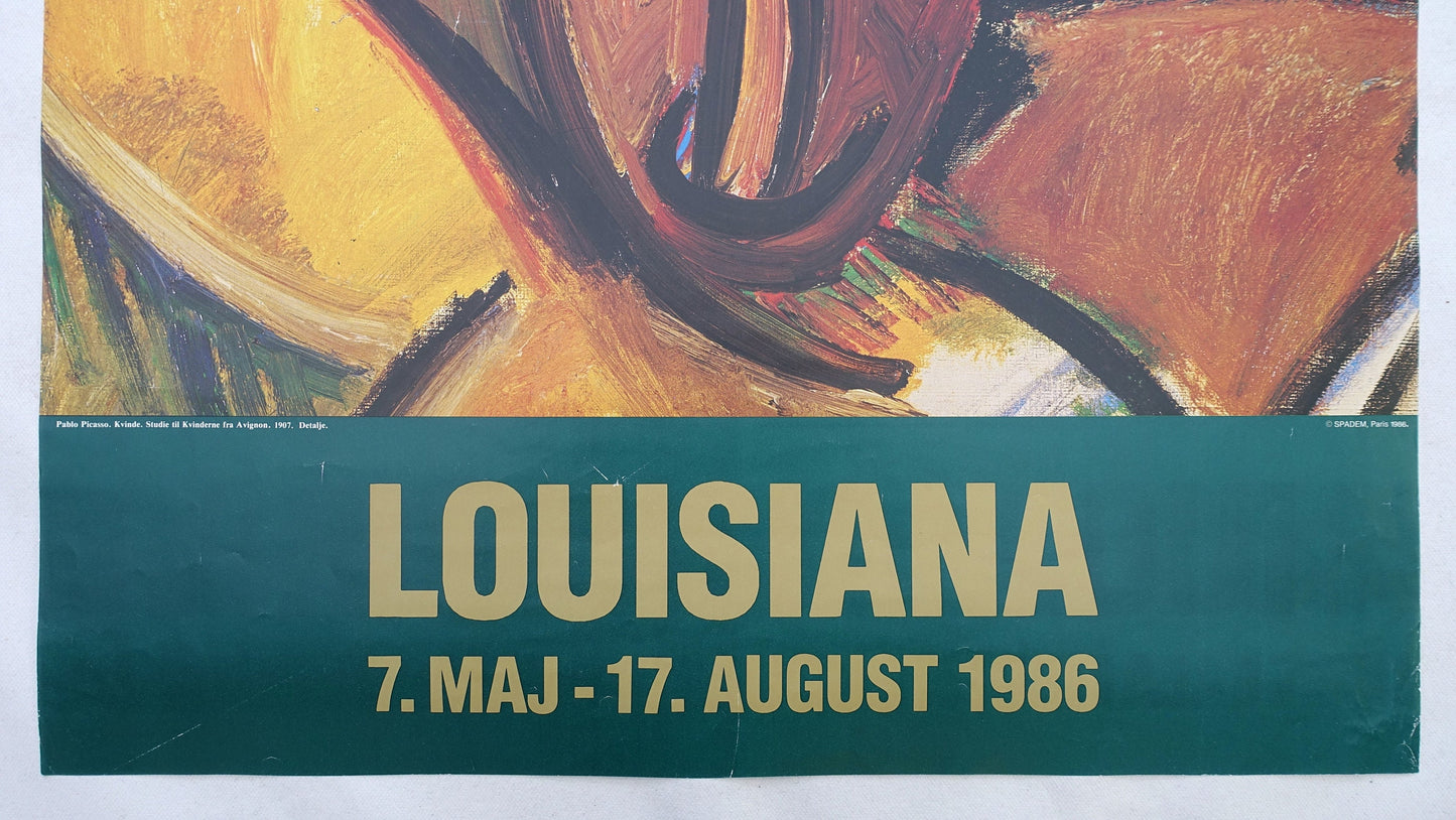 1986 Picasso Art Exhibition Louisiana Poster - Original Vintage Poster