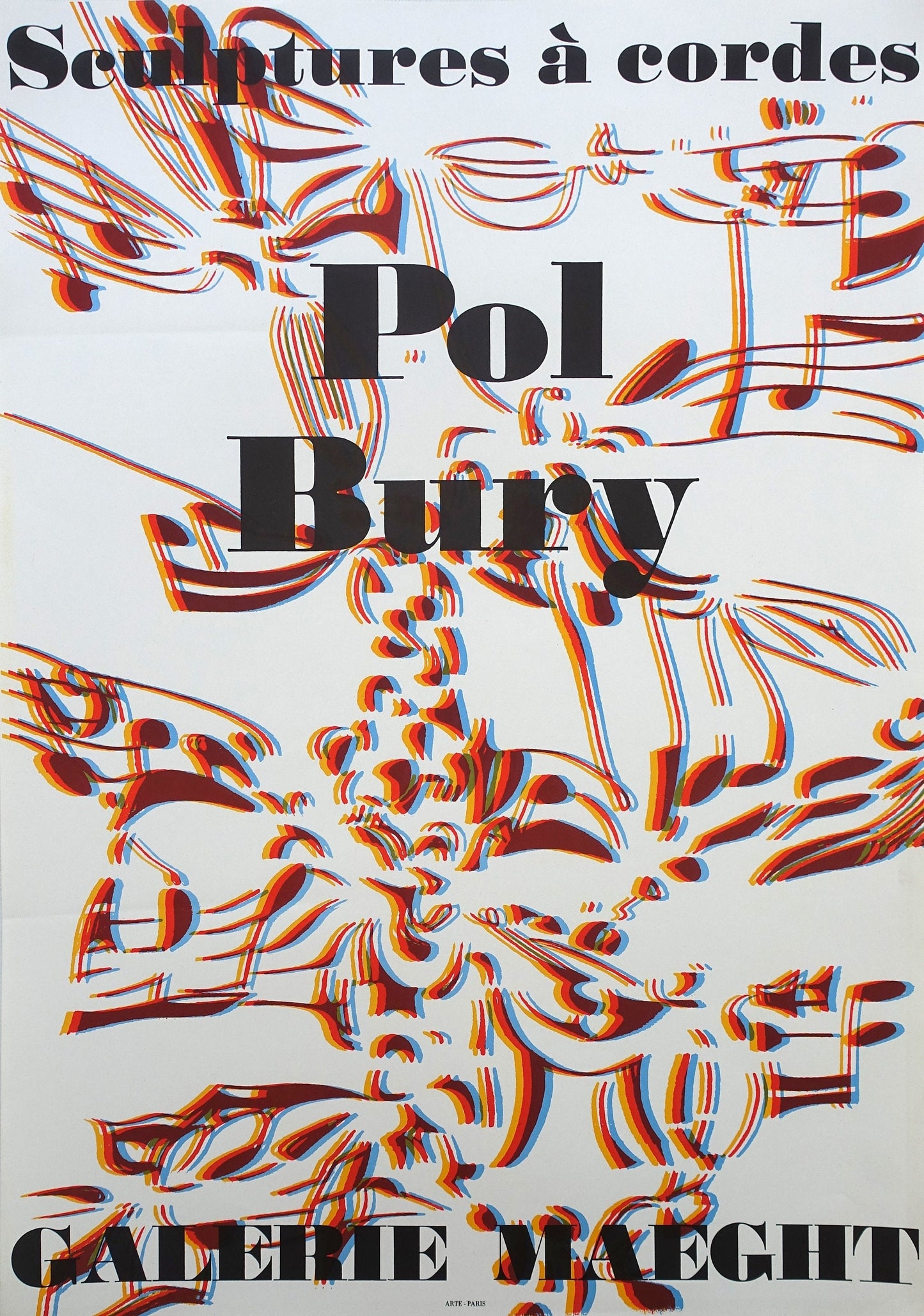 1974 Pol Bury Exhibition Poster Galerie Maeght - Original Vintage Poster