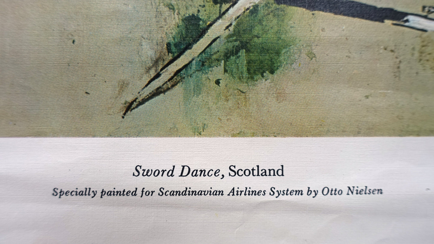 1966 SAS Airlines Poster (Sword Dance) - Original Vintage Poster