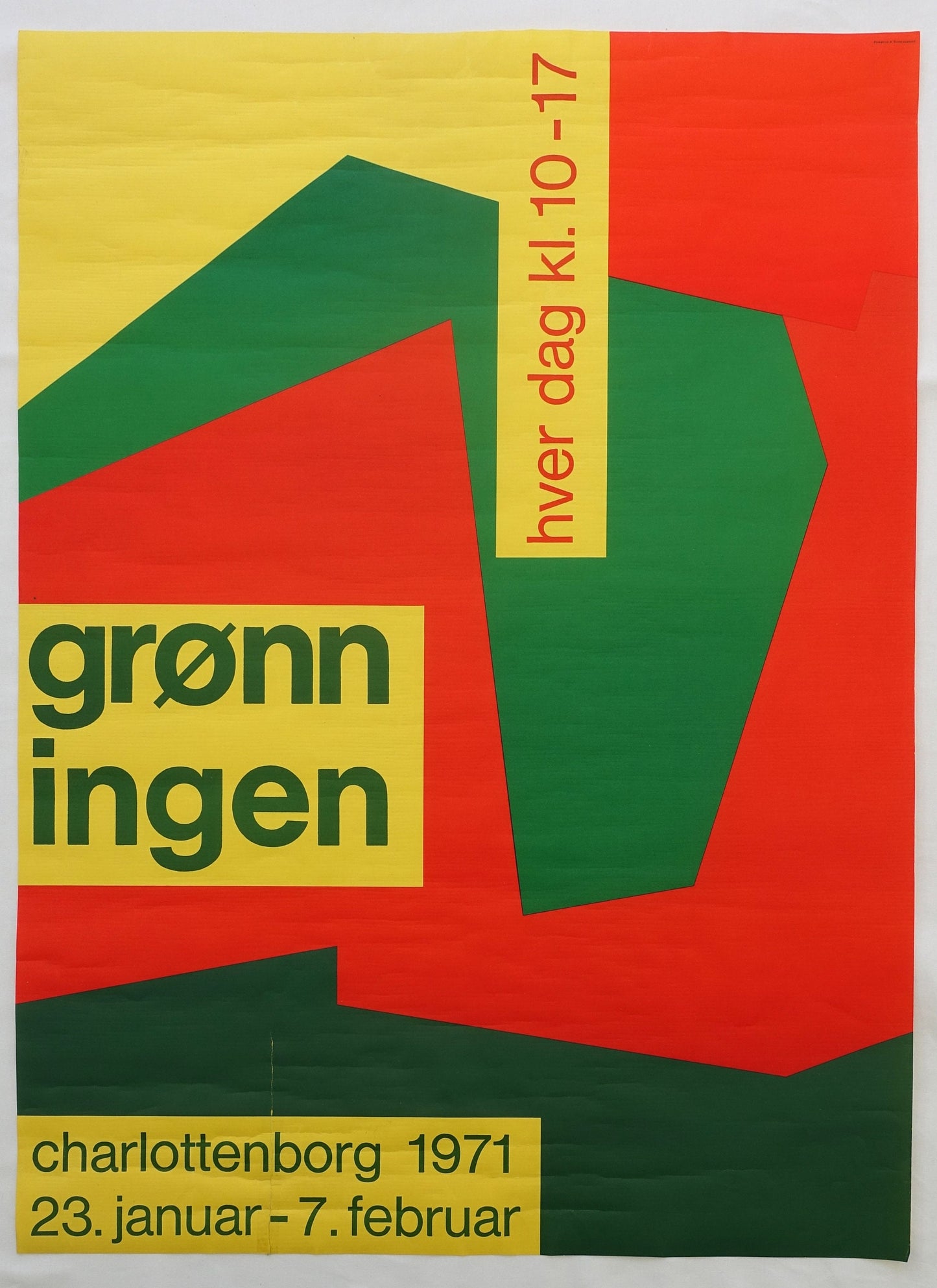 1971 Danish Modern Exhibition at Grønningen - Original Vintage Poster