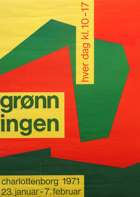 1971 Danish Modern Exhibition at Grønningen - Original Vintage Poster