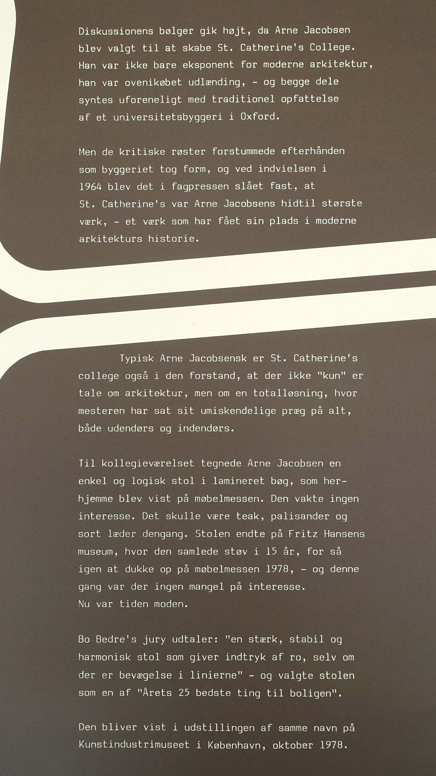 1978 Arne Jacobsen Design Exhibition - Original Vintage Poster