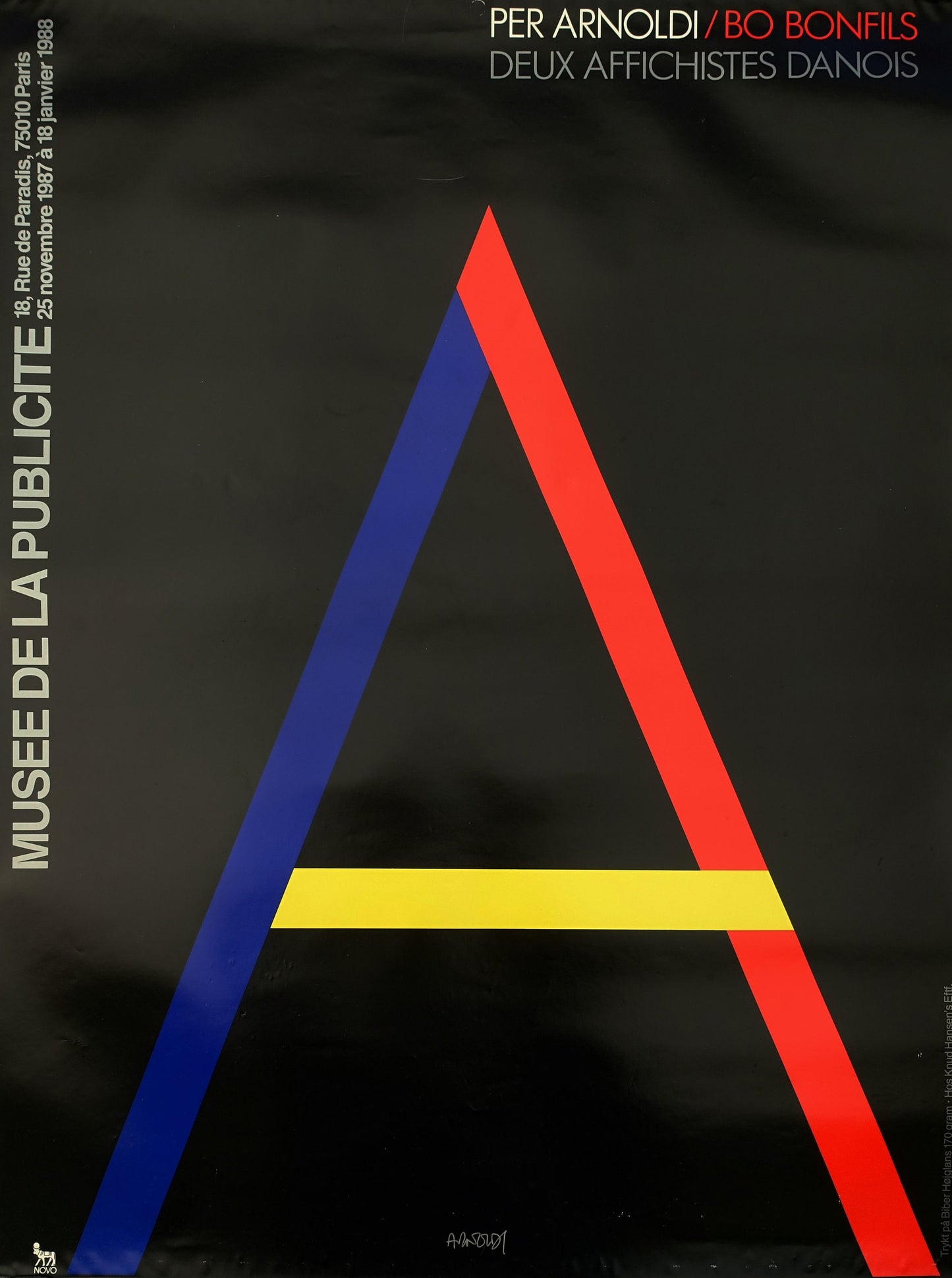 1987 Arnoldi Exhibition Poster - Original Vintage Poster