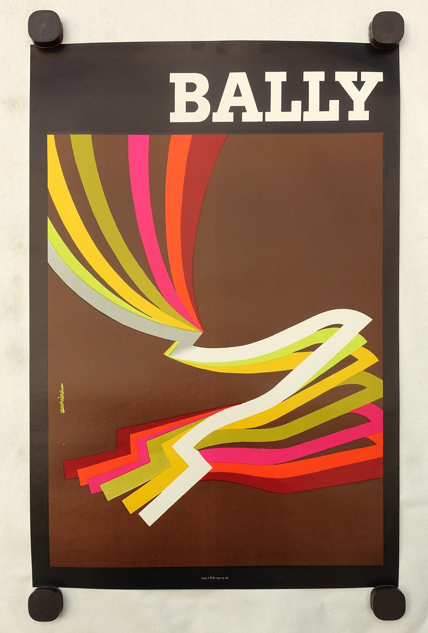 1981 Bally Kinetic Man by Auriac - Original Vintage Poster