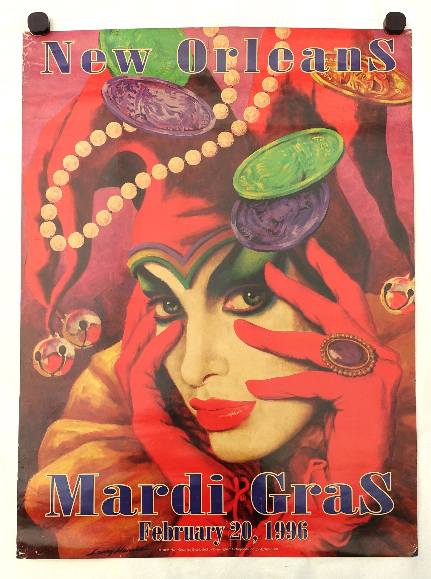 1996 Mardi Gras New Orleans - Original Vintage Poster